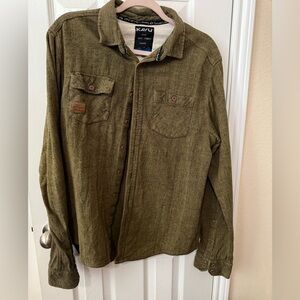 Kavu Langley Flannel Button Up Shirt Sz Medium